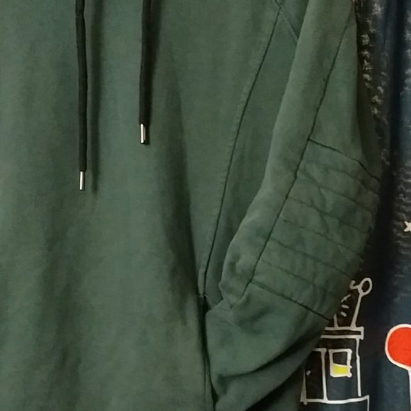 Green cowl/funnel neck sweatshirt - Picture 5 of 8